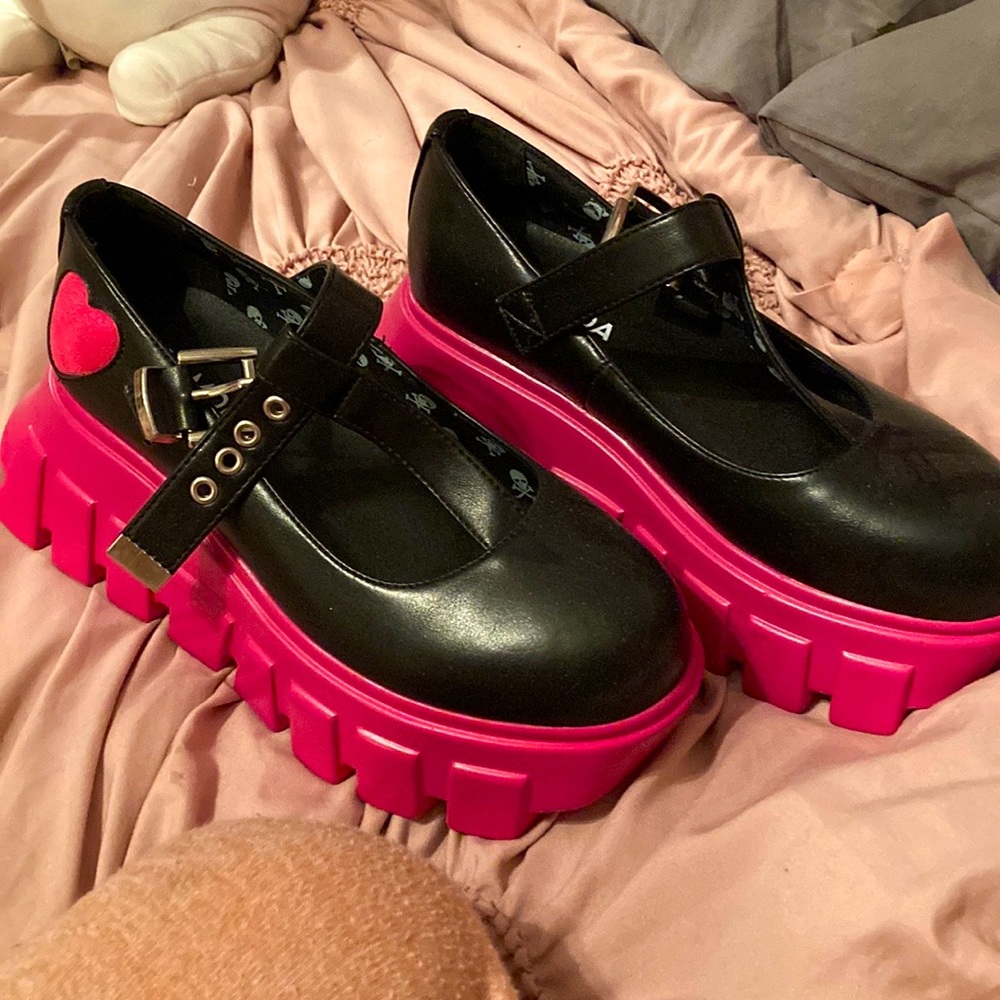 Pink punk Platforms